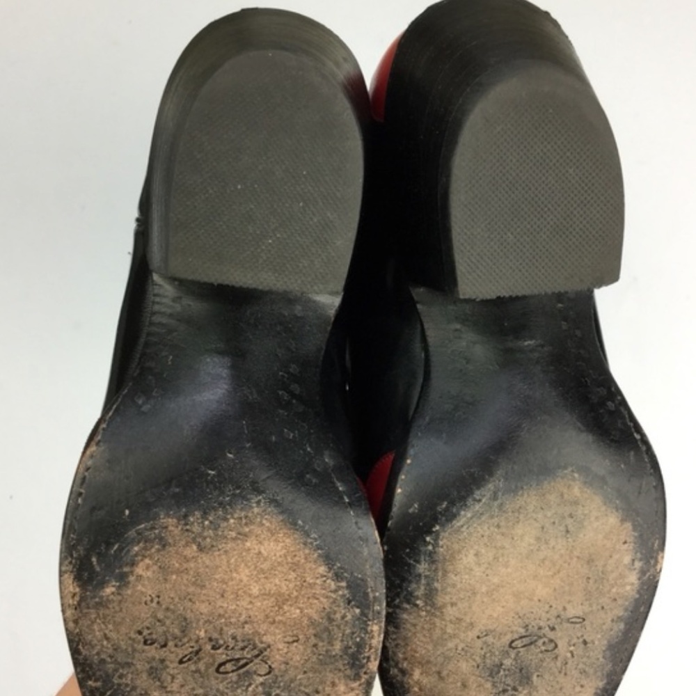 Glossy Black and Red Lucchese boots - Picture 3 of 6